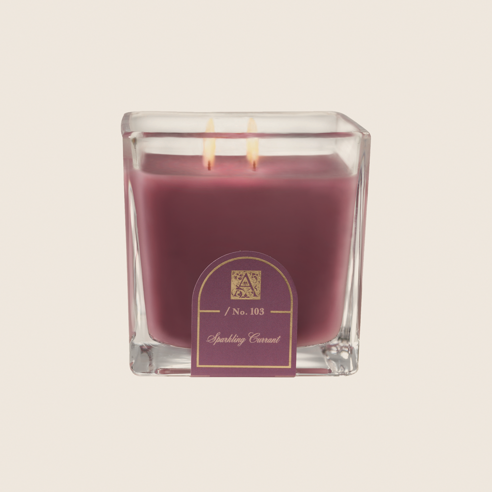 Sparkling Currant - Cube Glass Candle- 6 EA
