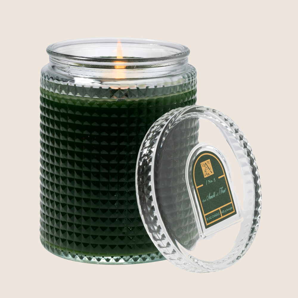 NEW! The Smell of Tree - Textured Glass Candle with Lid - 4 EA