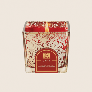 The Smell of Christmas - Gold Mercury Cube Glass Candle - 6 EA