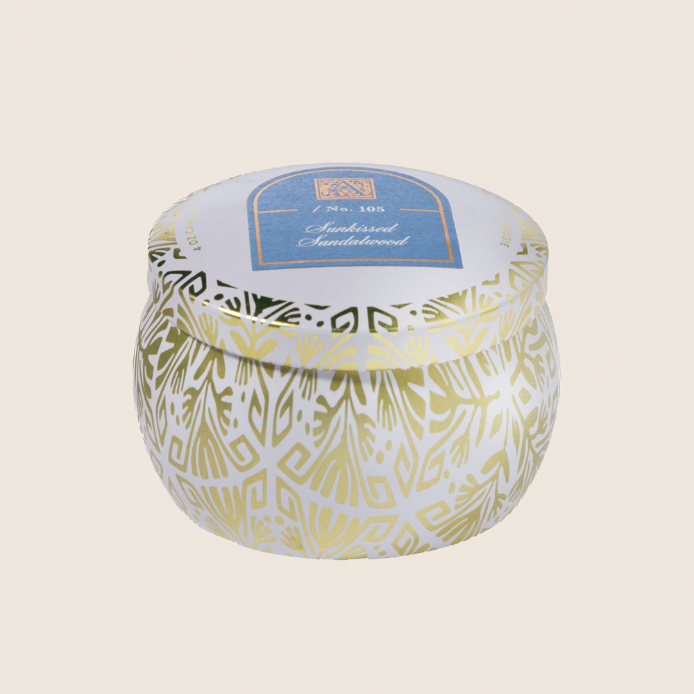 NEW! Sunkissed Sandalwood - Tin Candle - 8 EA