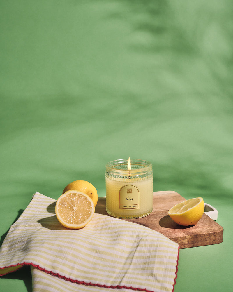 Sorbet - Textured Glass Candle - 11 EA