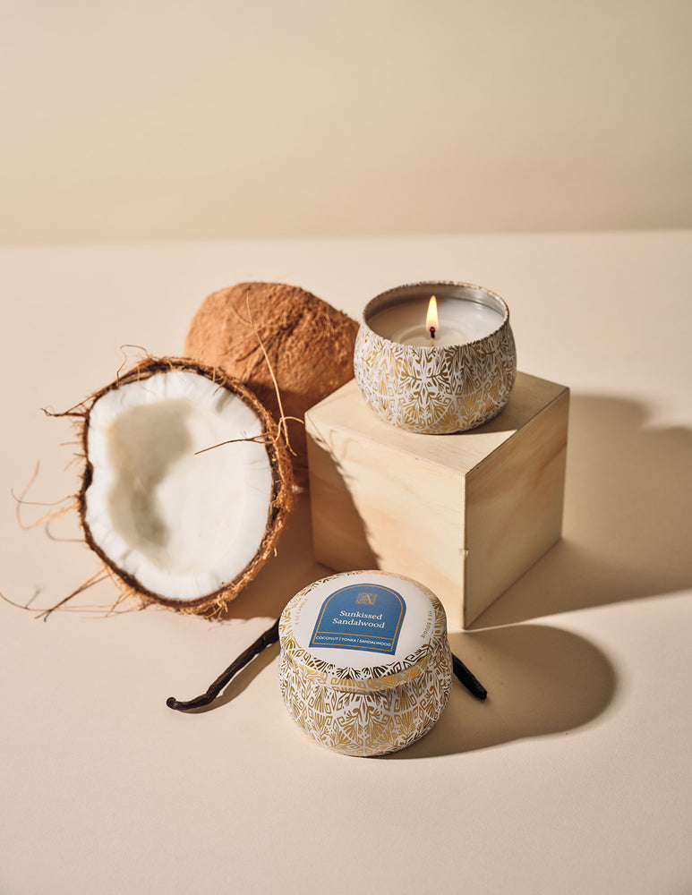 Sunkissed Sandalwood - Tin Candle - 8 EA