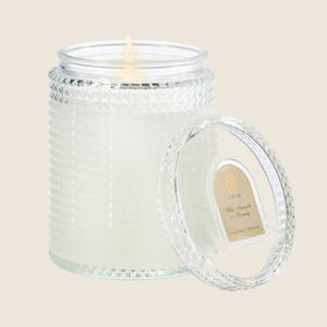 
            
                Load image into Gallery viewer, NEW! White Amaryllis - Textured Glass Candle with Lid - 4 EA
            
        