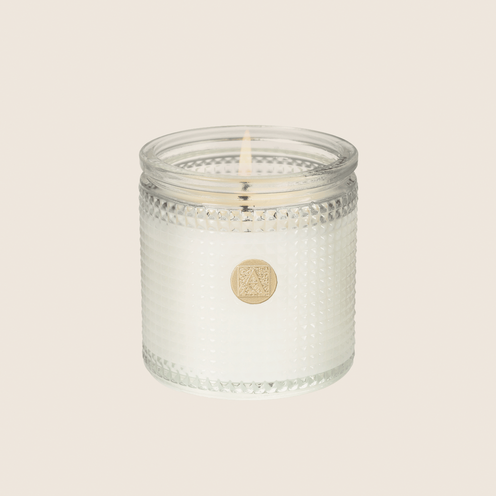 NEW! Royal Linen - Elegant Essentials - Textured Glass Candle - 6EA