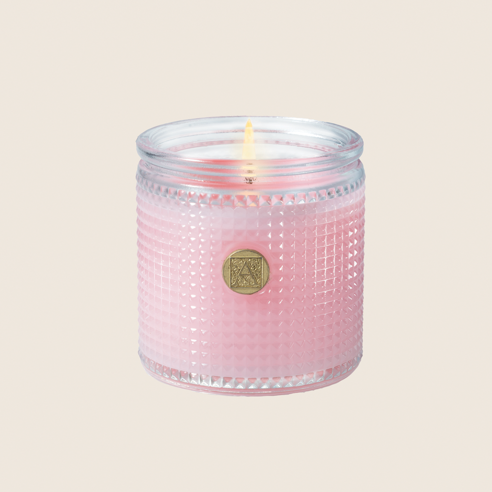 Peony Petals - Elegant Essentials - Textured Glass Candle - 6 EA