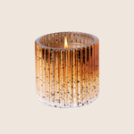 Cinnamon Cider - Plaid Ribbed Glass Candle - 4 EA