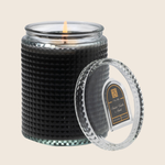 Smoked Vanilla & Santal - Textured Glass Candle With Lid - 4 EA