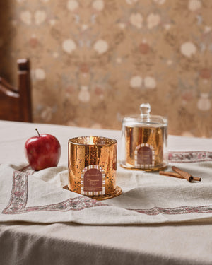 Cinnamon Cider - Plaid Cloche Candle - 4 EA