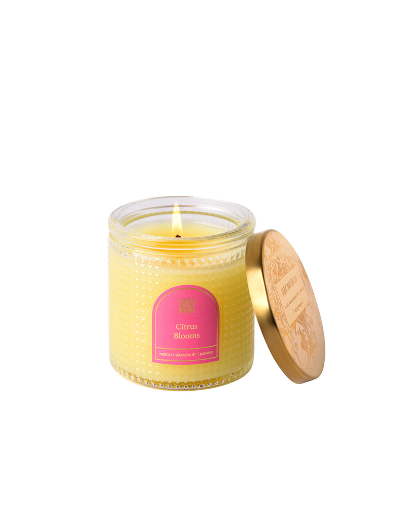 Citrus Blooms - Textured Glass Candle - 11 EA
