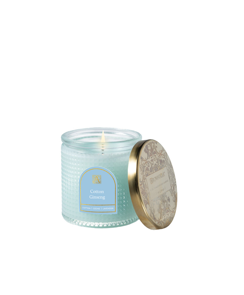 Cotton Ginseng - Textured Glass Candle - 11 EA