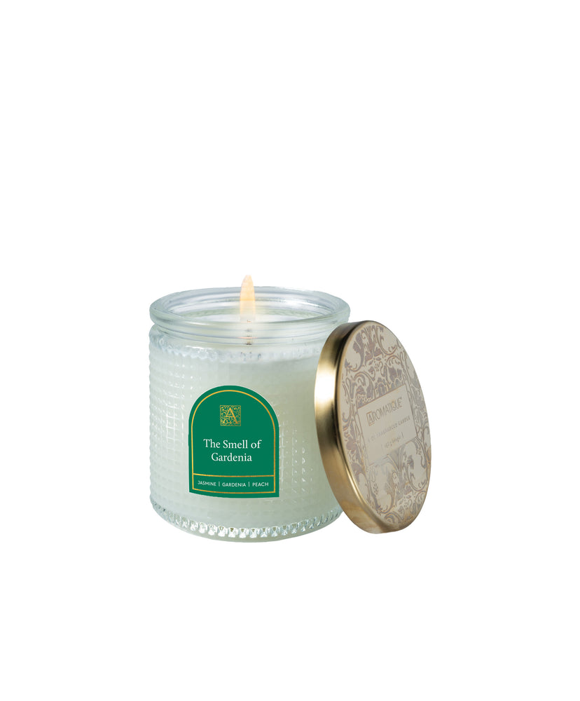 The Smell of Gardenia - Textured Glass Candle - 11 EA