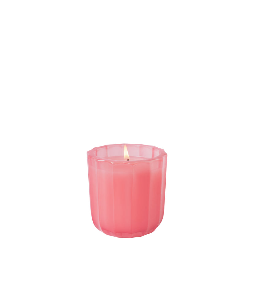 Peony Petals - Ribbed Glass Candle - Valentines Collections - 4 EA (Ship 12/19)