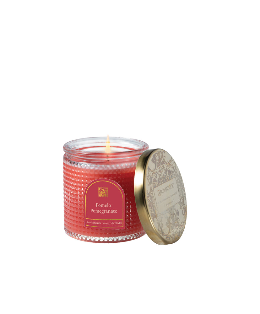 Pomelo Pomegranate - Textured Glass Candle - 11 EA