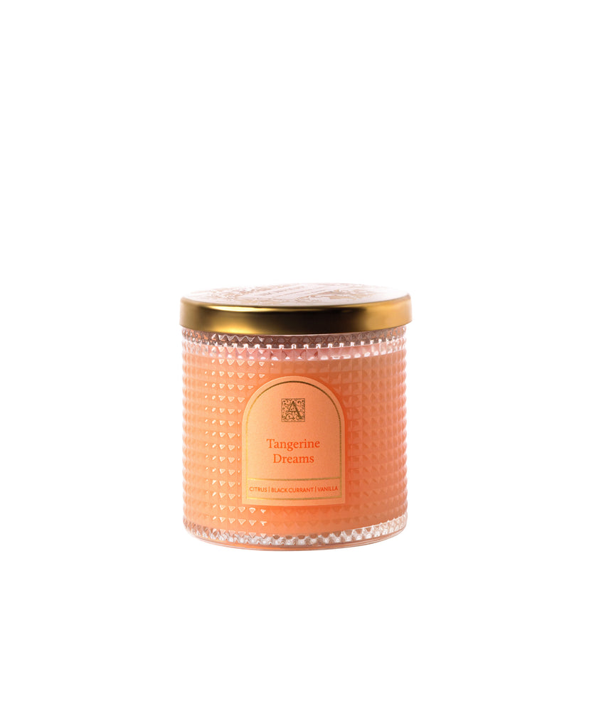 Tangerine Dreams - Elegant Essentials - Textured Glass Candle - 6EA