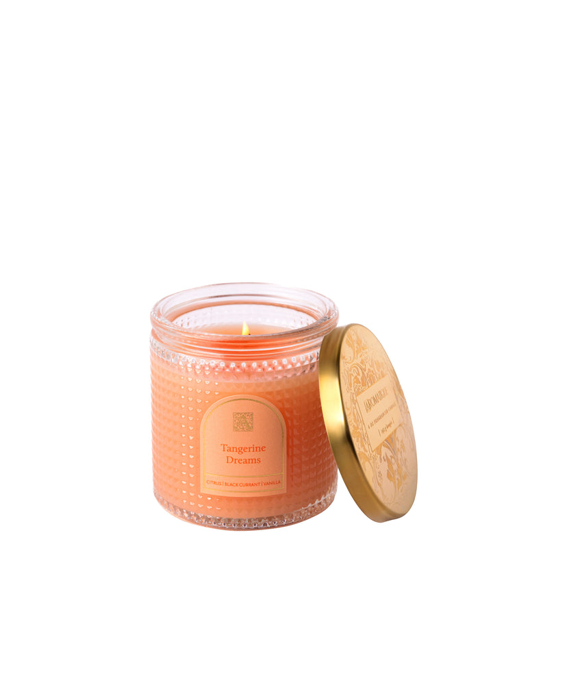 Tangerine Dreams - Elegant Essentials - Textured Glass Candle - 6EA