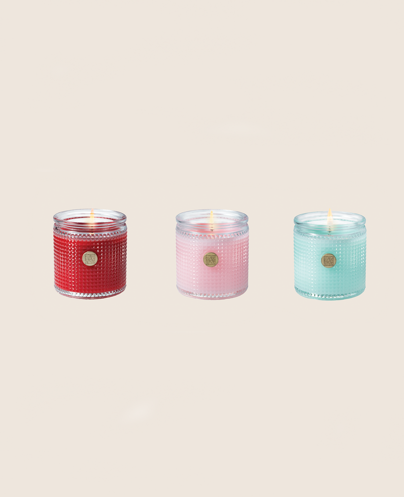 NEW! Elegant Essentials - Spring Bundle - Textured Glass Candle - 12 EA