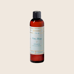 The Cotton Ginseng Diffuser Oil is the perfect addition to your favorite decorative reed diffuser. Filled with a relaxing fragrance of freshly picked cotton blended with jasmine, eucalyptus, and lavender florals - keep your diffuser fresh by having plenty of this oil on hand! 
